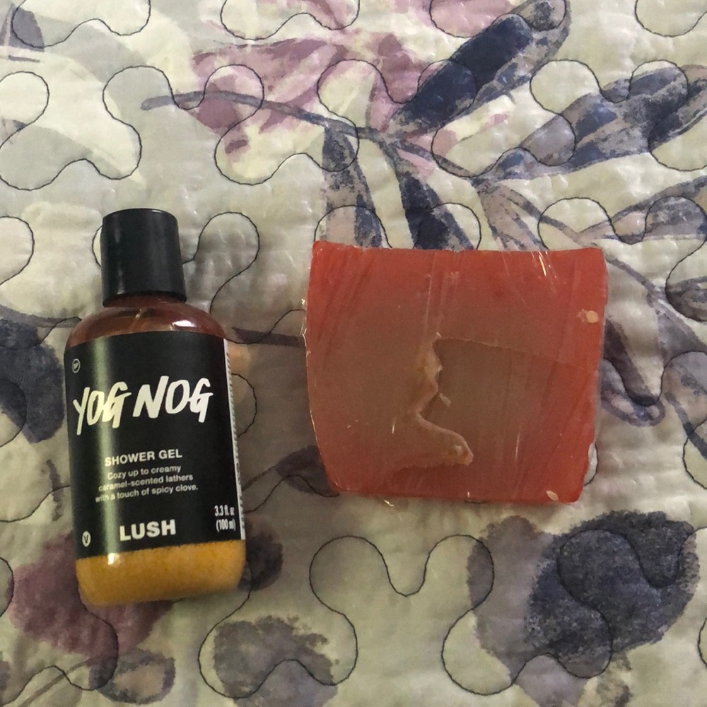 Lush Yog Nog Shower gel and lush soap